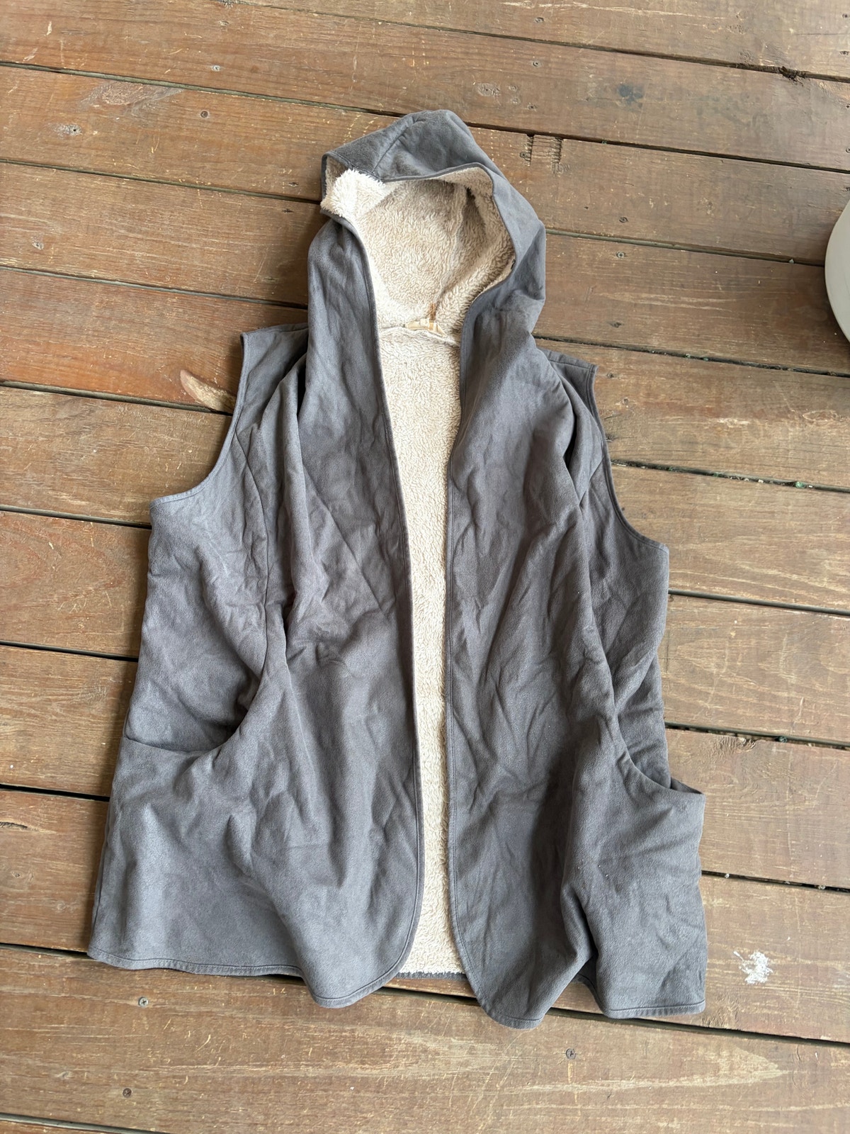 Entro Womens Large Lined Vest Hoodie